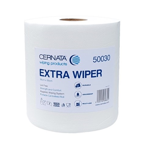 CERNATA� Extra Wiper Roll 600 Sheets 3 Ply White